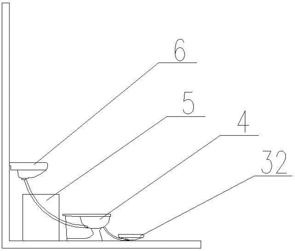 Rural water-saving and odorless ecological toilet for separation and collection of faeces and urine