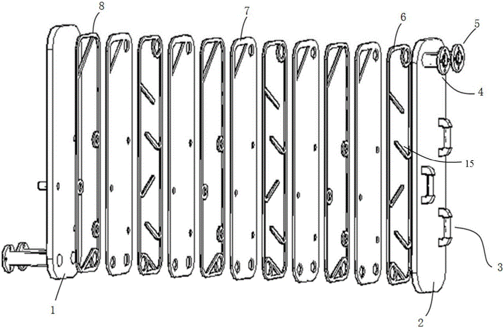 Multistage liquid-separation plate-type condenser