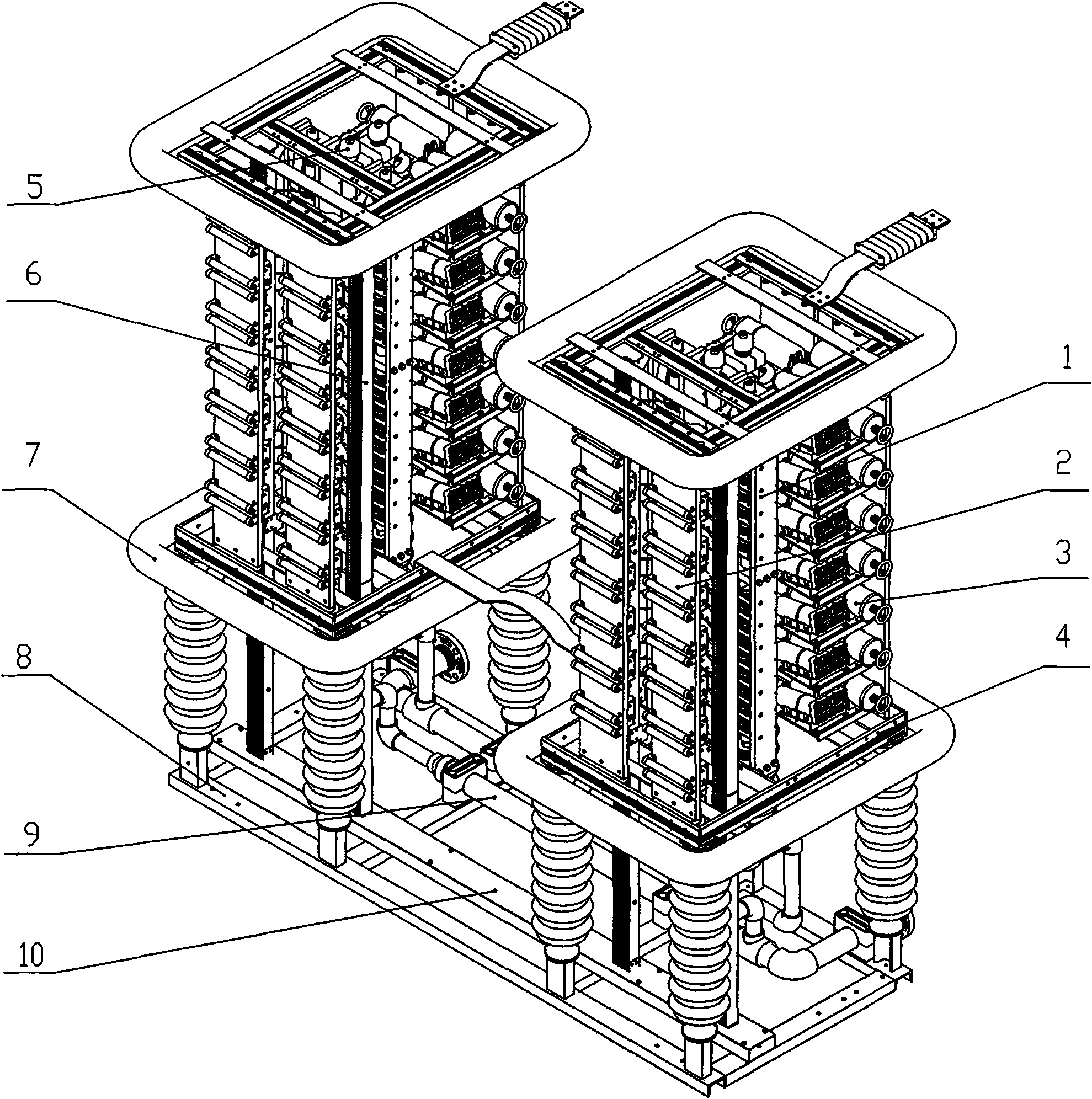 66kv optically-controlled water-cooling thyristor valve box