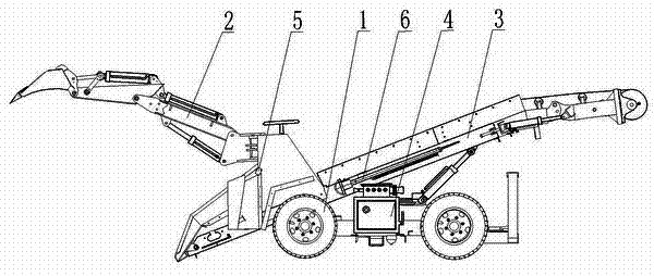 Heading and loading machine for drilling and digging