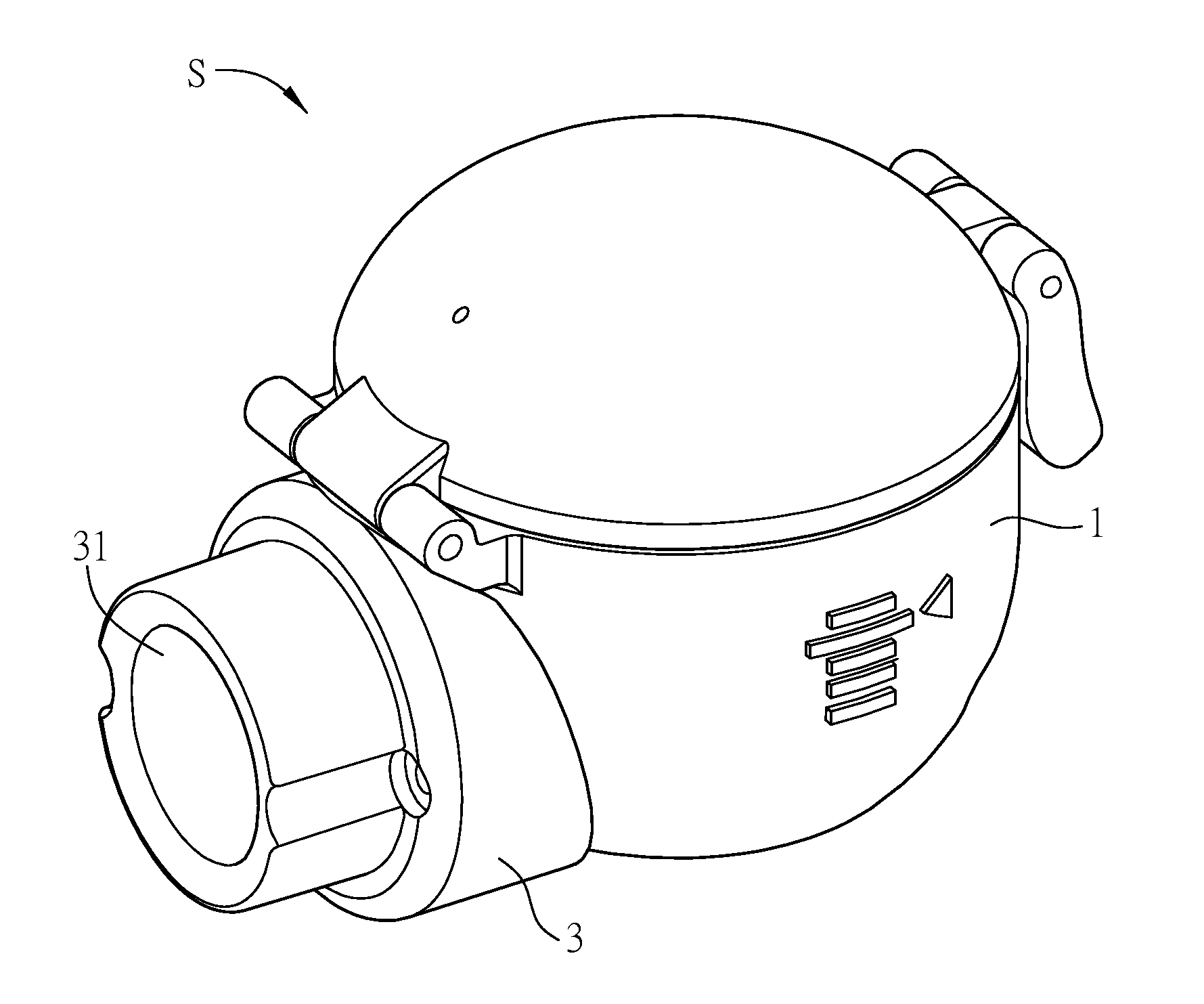 Spraying device and spraying module