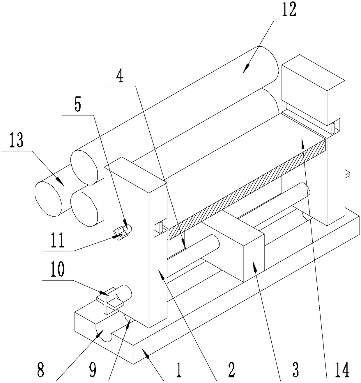 Guide device for rolling over the barrel wall of oil barrel