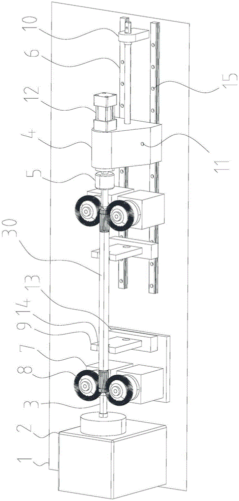 External spline burr removing device