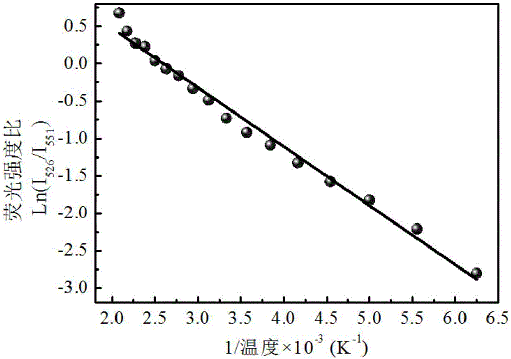 Nanometer fluorescence thermometer and preparation method thereof