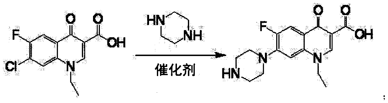 Synthesizing method of norfloxacin, ciprofloxacin and enrofloxacin