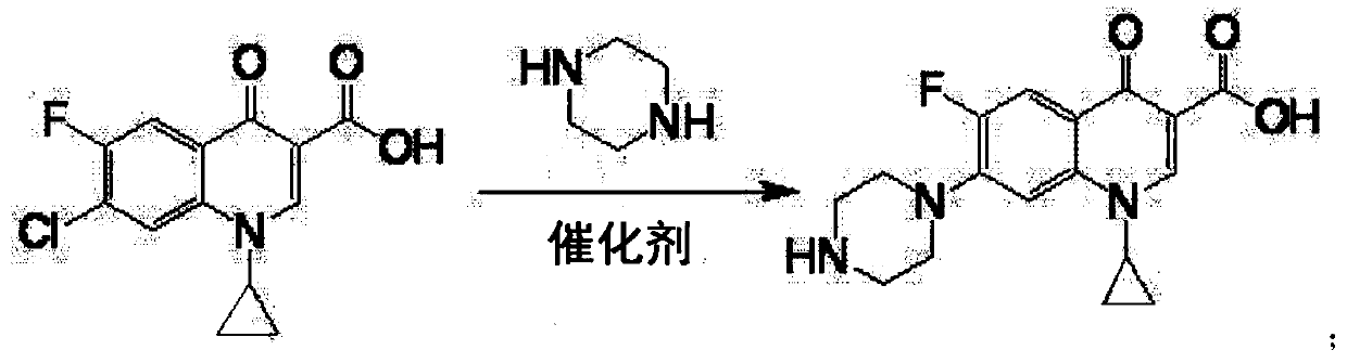 Synthesizing method of norfloxacin, ciprofloxacin and enrofloxacin