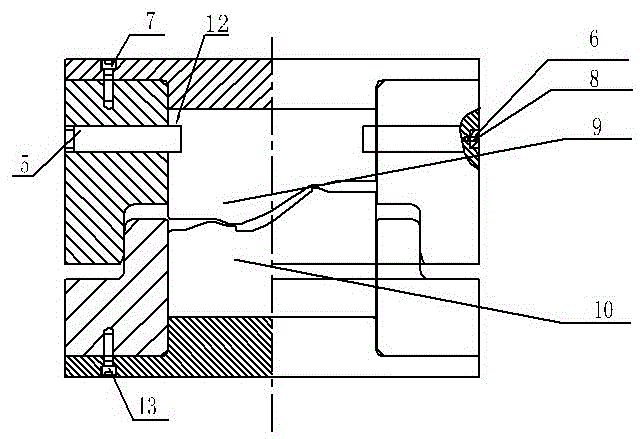 Installation structure of forging die