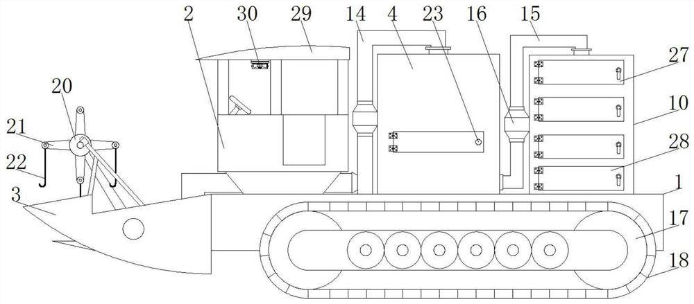 A harvester for red bean breeding