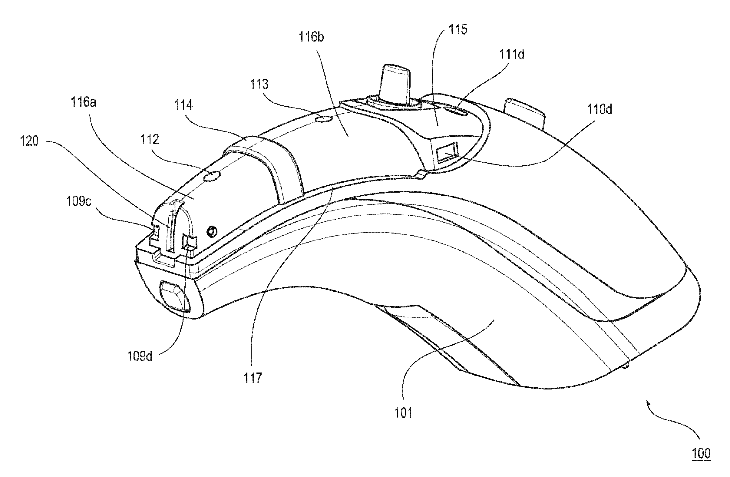 Hearing aid adapted for suppression of wind noise