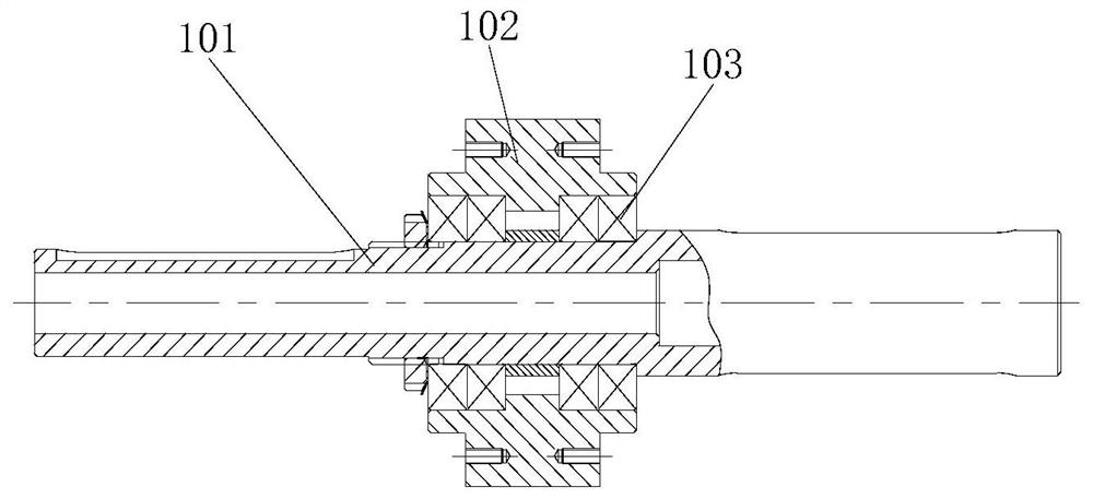 Boring device for tuyere large sleeve of blast furnace