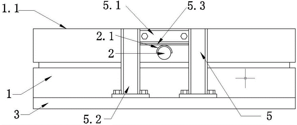 Bidirectional-limiting unidirectional-movement basin-type rubber support