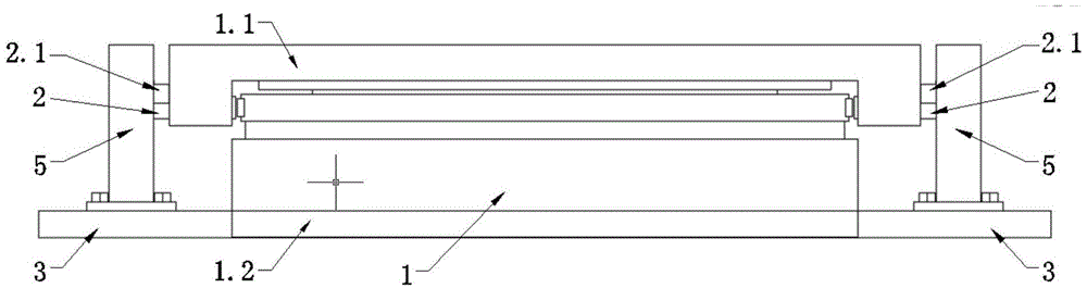 Bidirectional-limiting unidirectional-movement basin-type rubber support