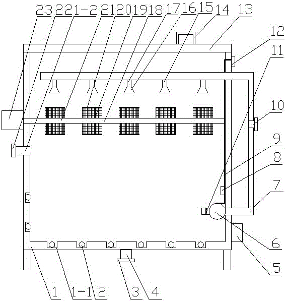 A metal workpiece phosphating device