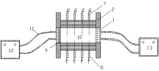 Near-phase change zone frozen soil thermal conductivity coefficient determination device and method