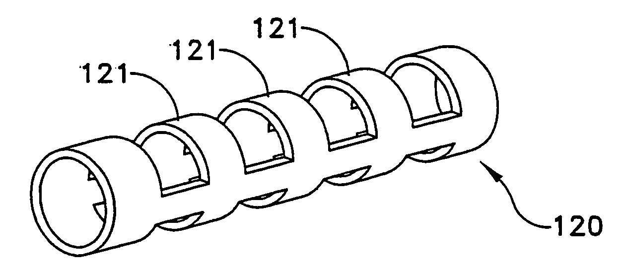 Handheld device having ultrasonic transducer for axial transmission of acoustic signals