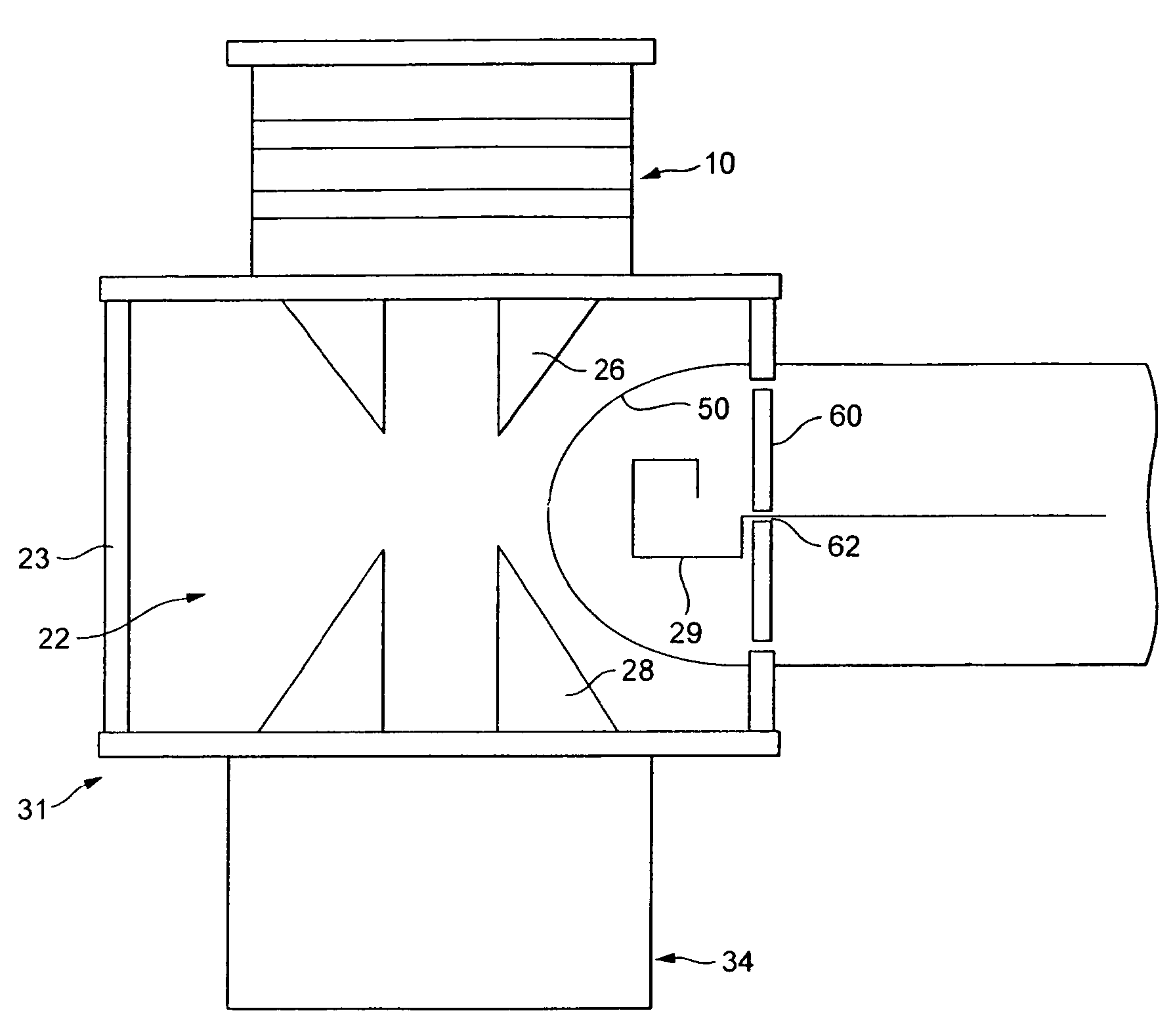 Linear electron beam tube having a dome shape RF window