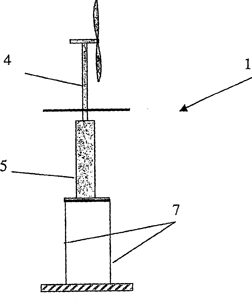 A wind turbine for use offshore