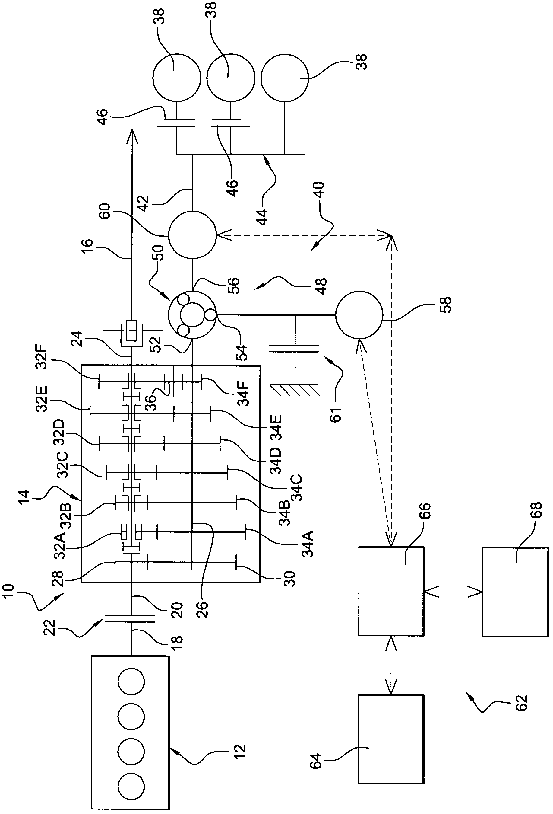 Drive arrangement for vehicle auxiliaries