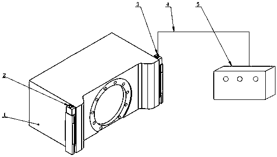 Axial force online detection device for working roller of four-roller strip rolling mill