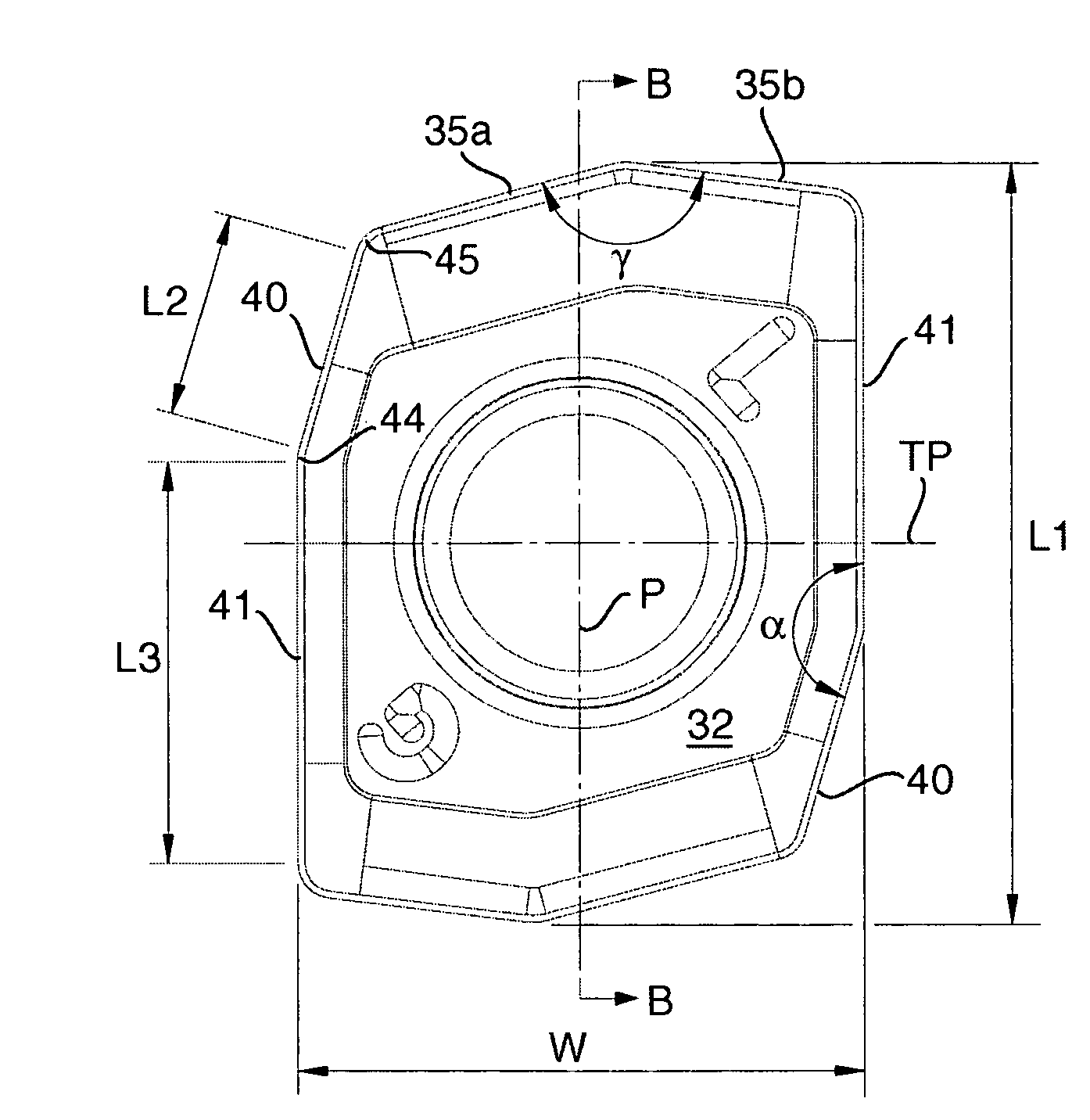 Indexable insert drill and a center insert therefore