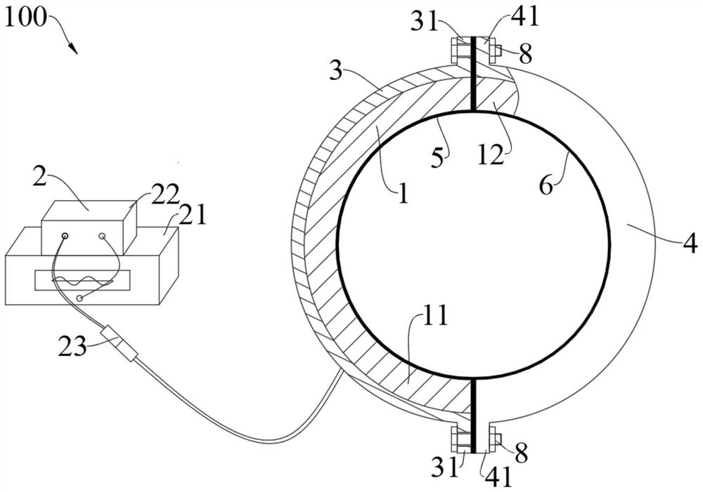 Ultrasonic thrombus removal accessory of implantable medical device