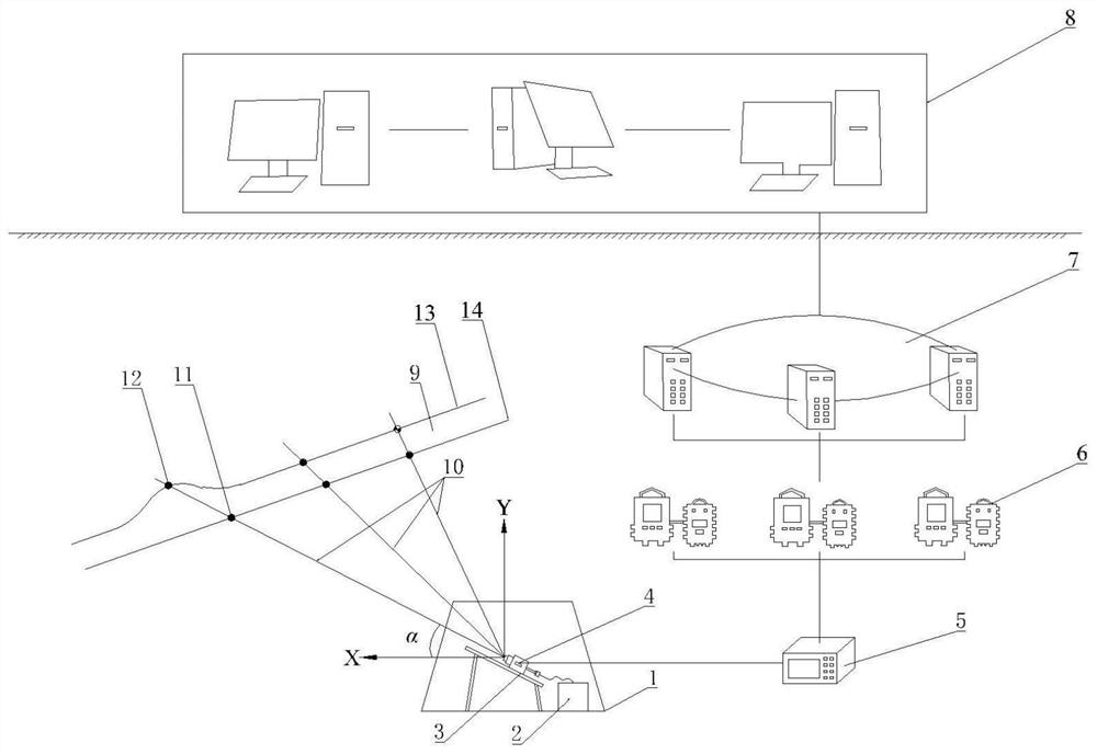 Intelligent detection device and method for coal seam occurrence distribution in regional gas control process