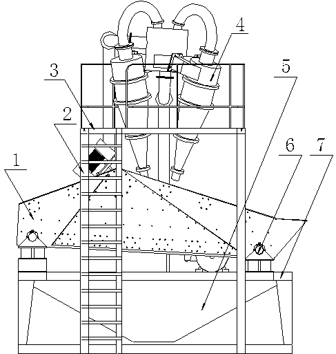 Special dehydration rotational flow assembly for sand and water separation system as well as sand and water separation method