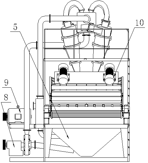 Special dehydration rotational flow assembly for sand and water separation system as well as sand and water separation method