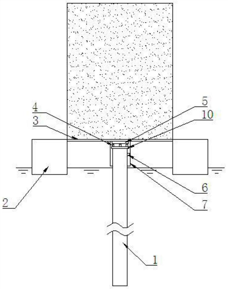 Overwater steel pipe pile bearing capacity detection device and construction method