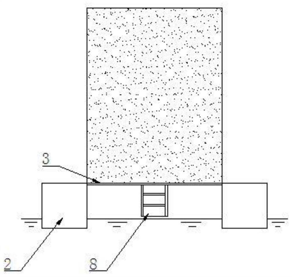 Overwater steel pipe pile bearing capacity detection device and construction method