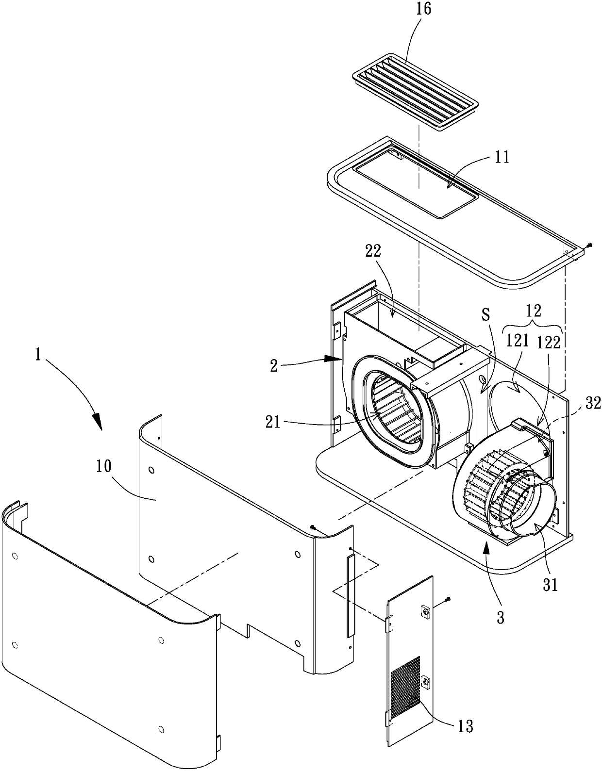 Air exchanging device