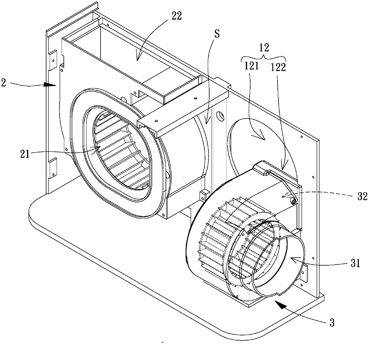 Air exchanging device