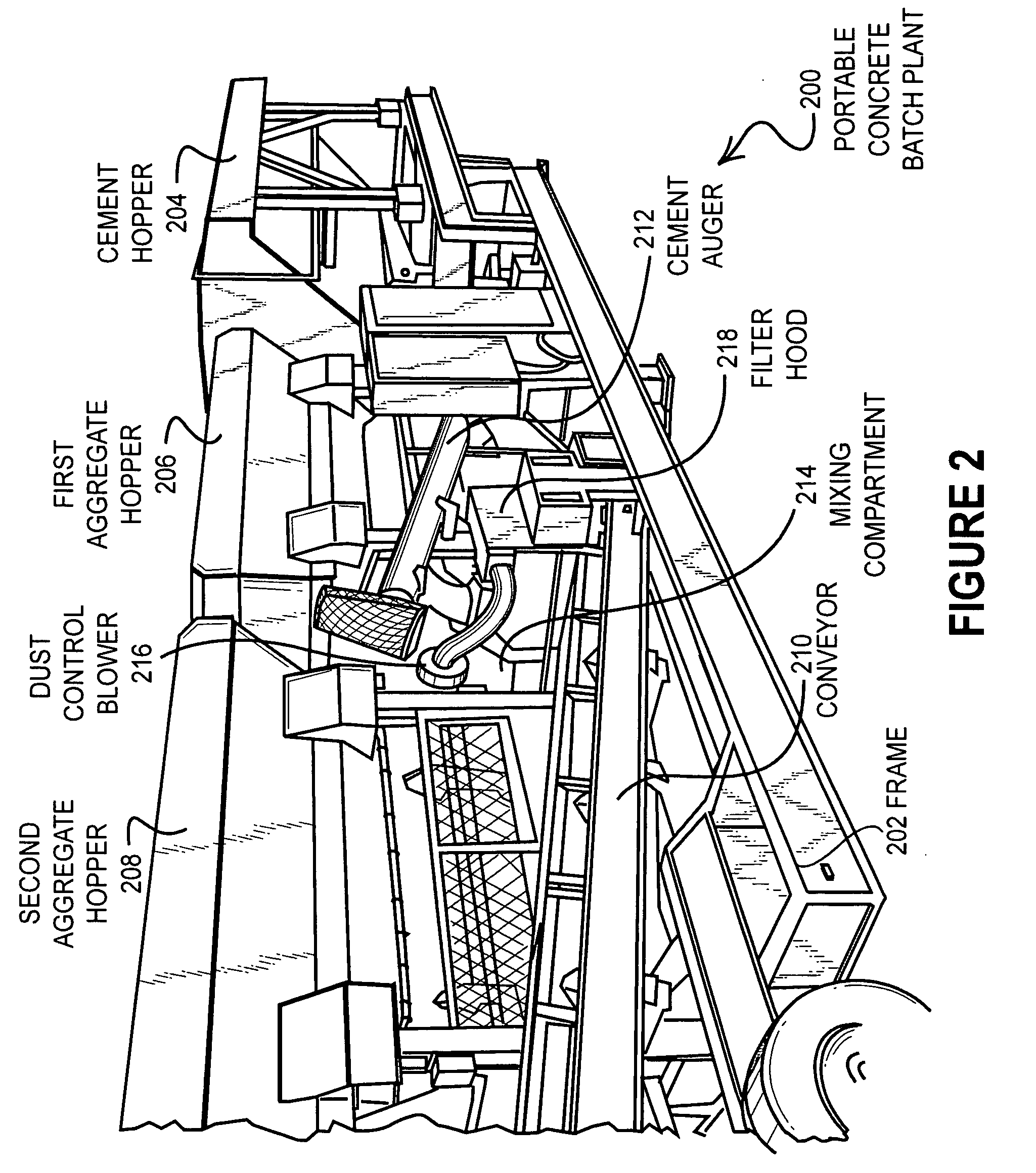 Chemical dispensing system for a portable concrete plant