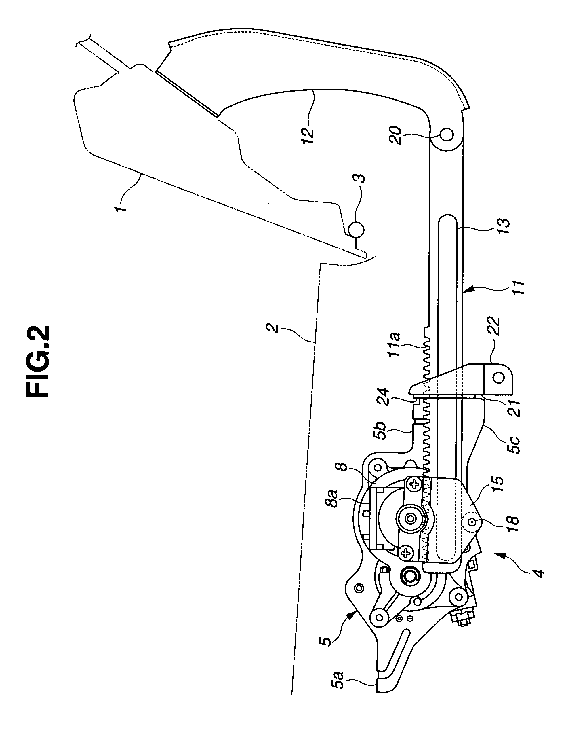 Opening and closing apparatus for opening and closing body of vehicle