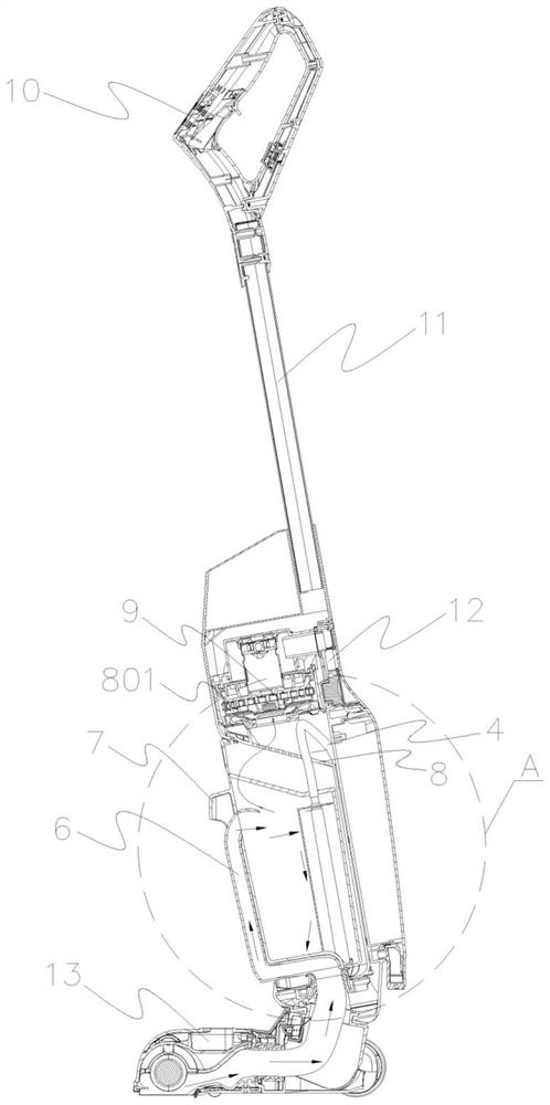 Water tank for cleaning equipment and cleaning equipment