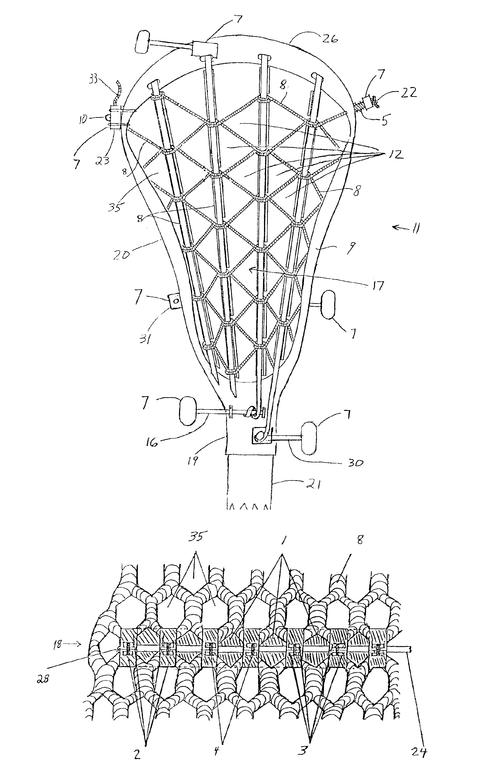 Apparatus for a lacrosse stick head