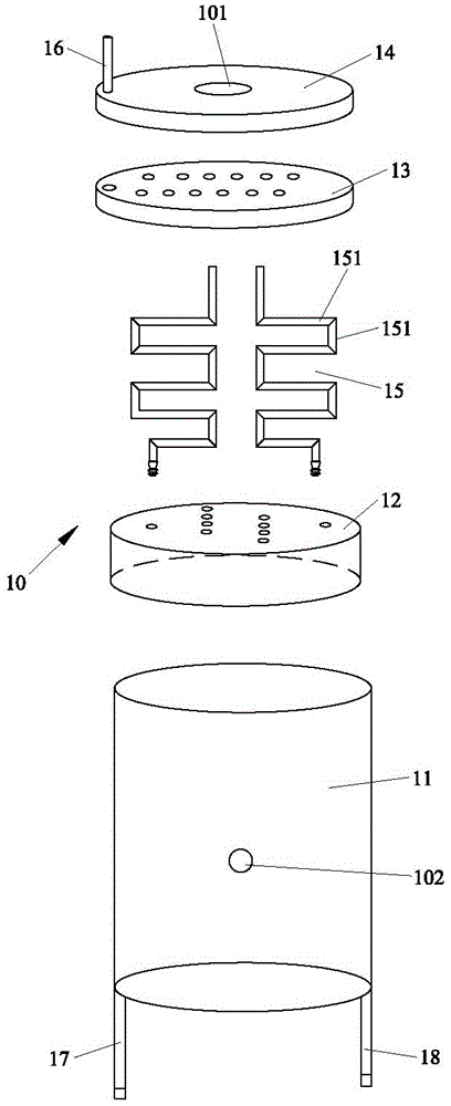 Gas steam/hot water/boiled water three-heat-in-one stainless steel round tube and round liner heat exchanger