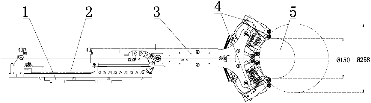 Railway axle phased array ultrasonic flaw detection self-adaptive scanning device