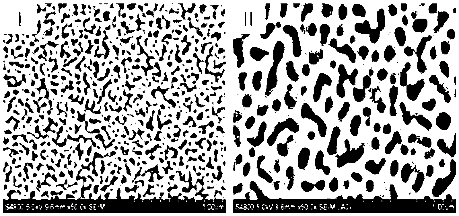 Nano-porous metal material with gradient changes in aperture and preparation method thereof