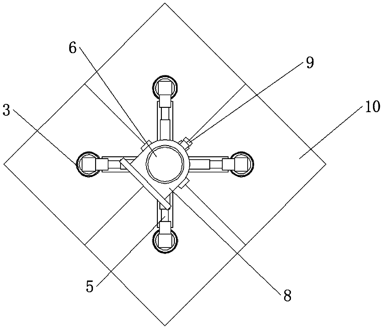 Splicing device of building curtain wall aluminum plate and splicing method thereof