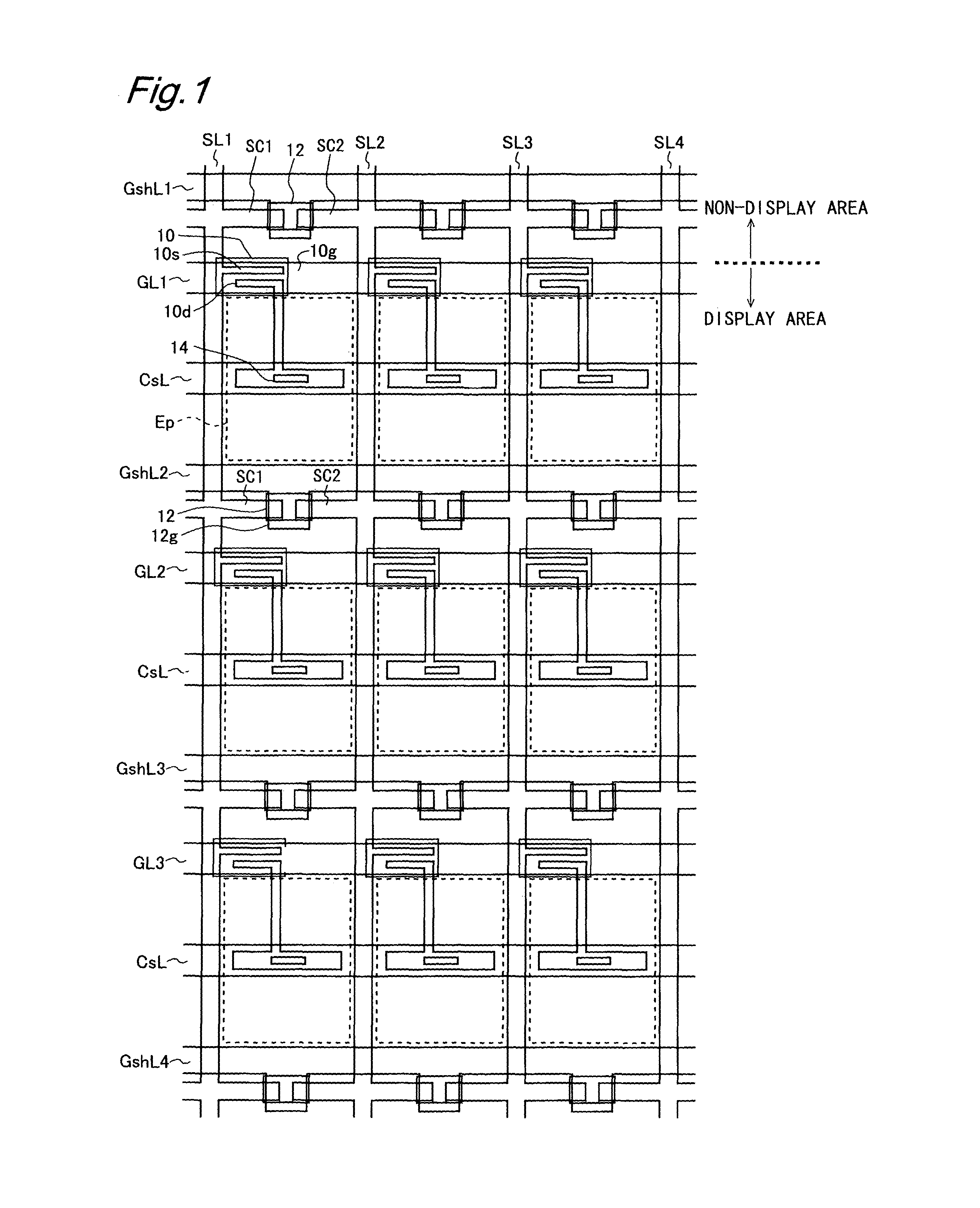 Active matrix substrate and display device having the same