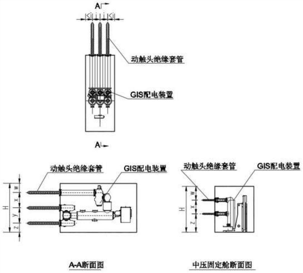 Hot plug type middle-high voltage power distribution prefabricated cabin