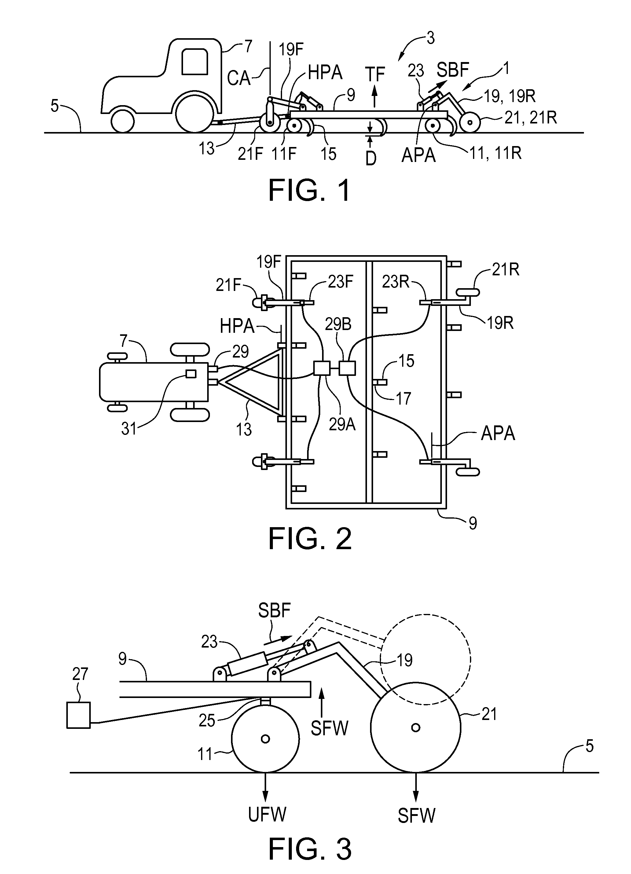 Reducing wheel forces on a field surface