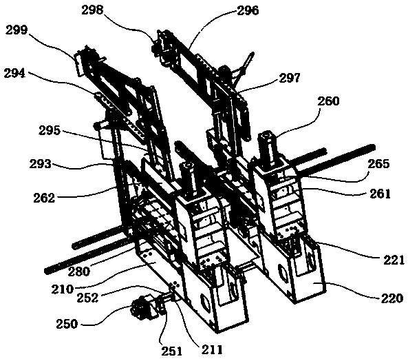 U-shaped bending turnover blanking machine