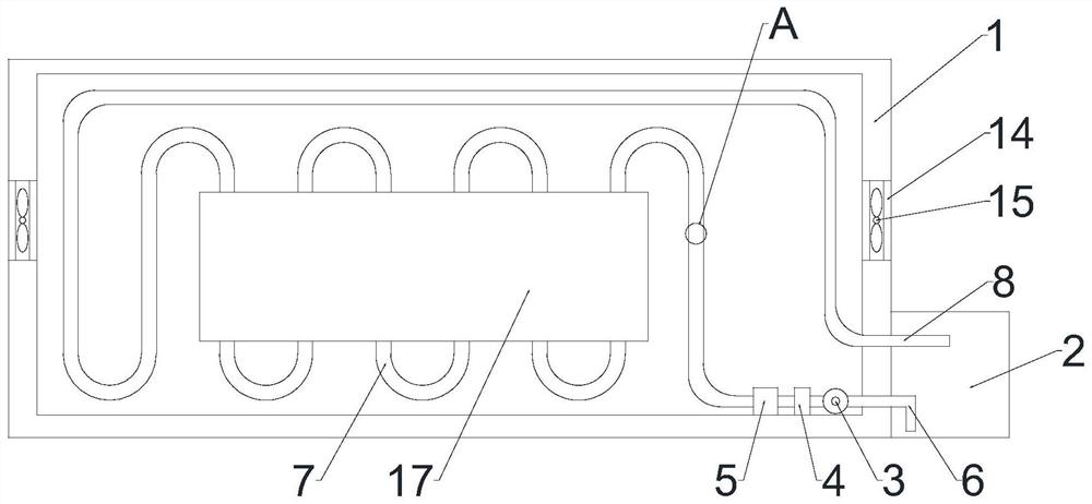 Exhaust heat radiating device of container generator set