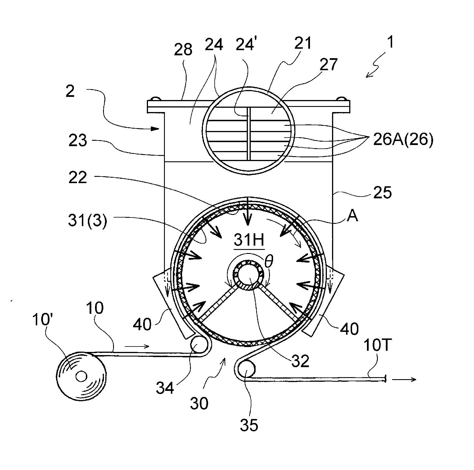 Apparatus for bulking nonwoven fabric