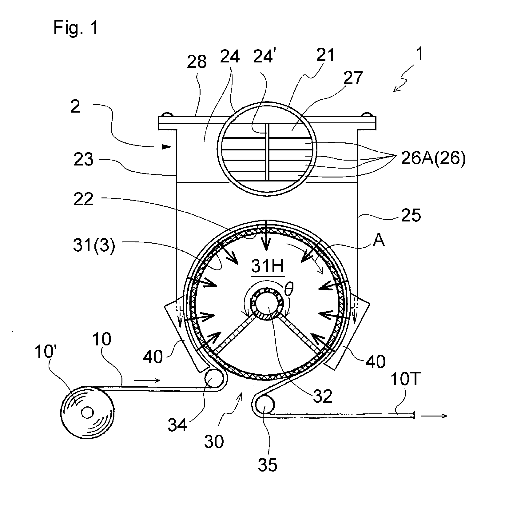 Apparatus for bulking nonwoven fabric