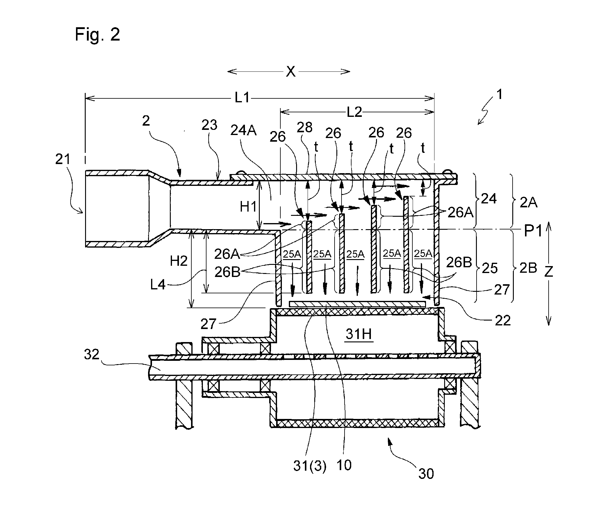 Apparatus for bulking nonwoven fabric