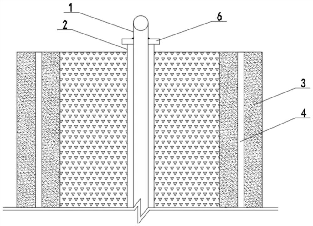 Construction method for vertical main pipe protection of hot spring well in foundation pit