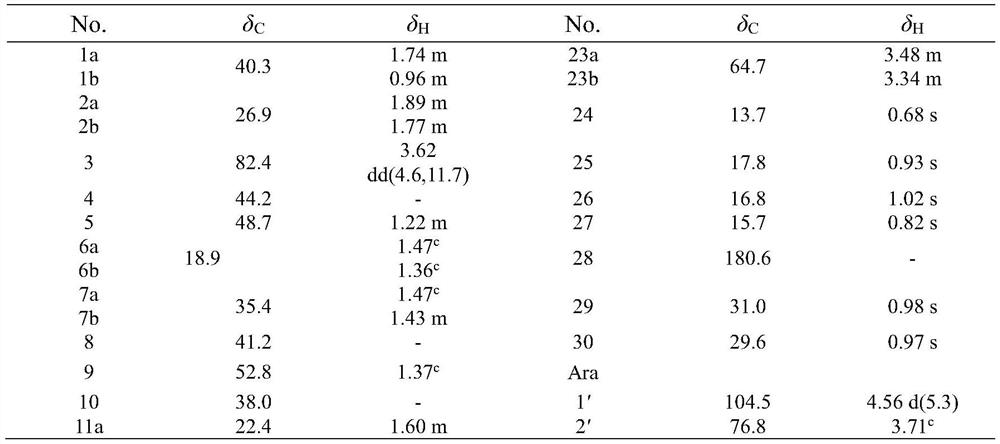 A kind of oleanane type triterpene saponin and its extraction and separation method and application